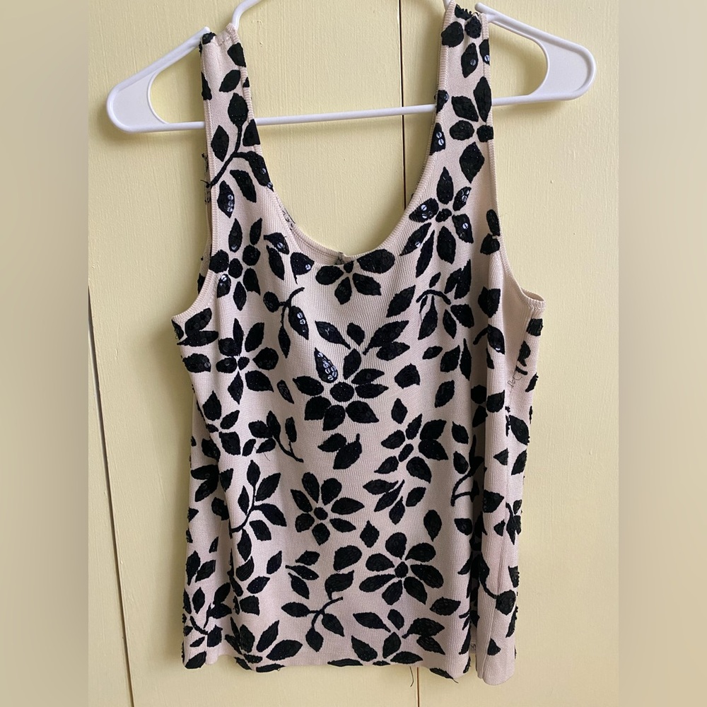 Black and white sequin sweater from Anne Taylor-size M